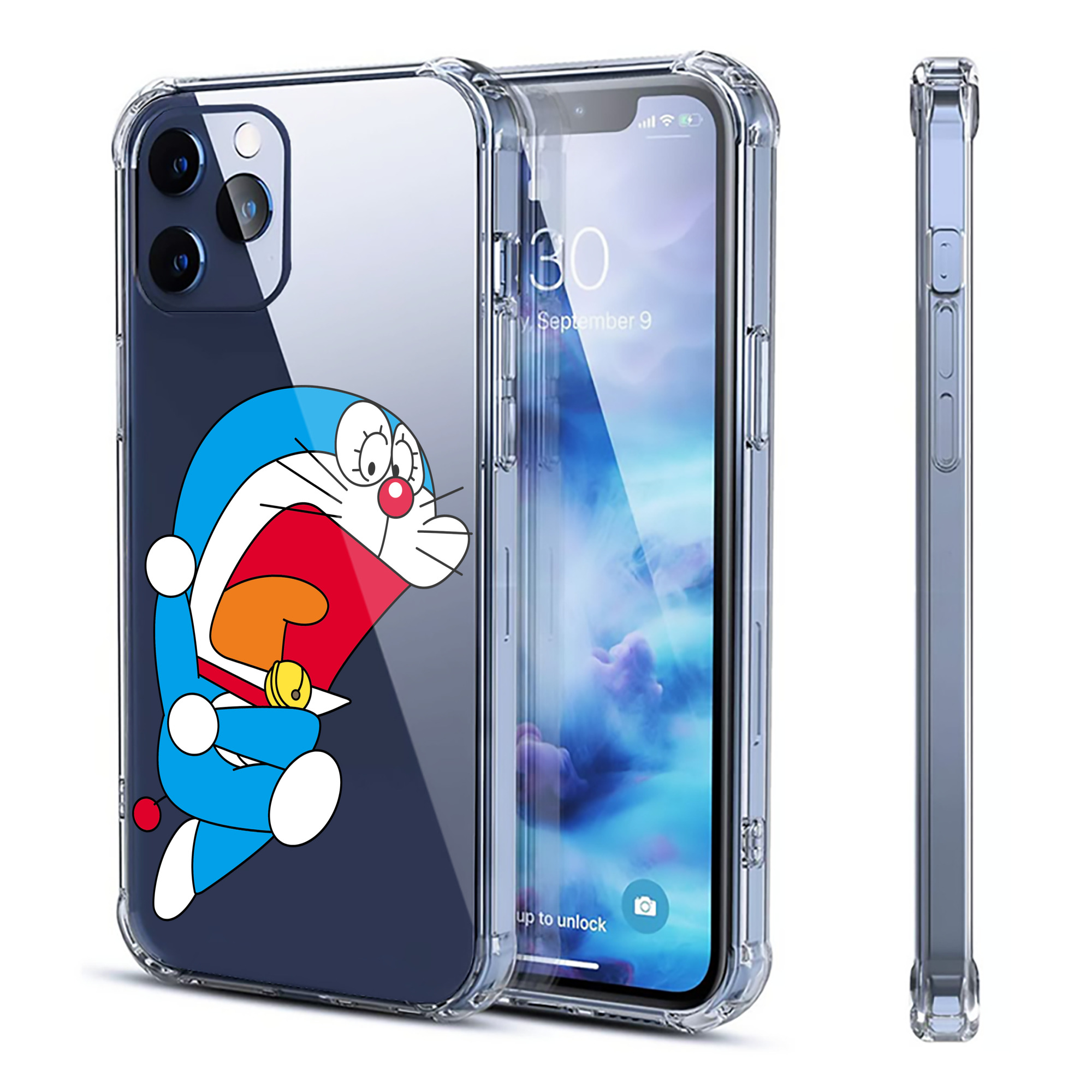 （画像用） ドラえもん Doraemon 【iPhone 12シリーズ対応】透明スマホケース（クリアソフトケース）
